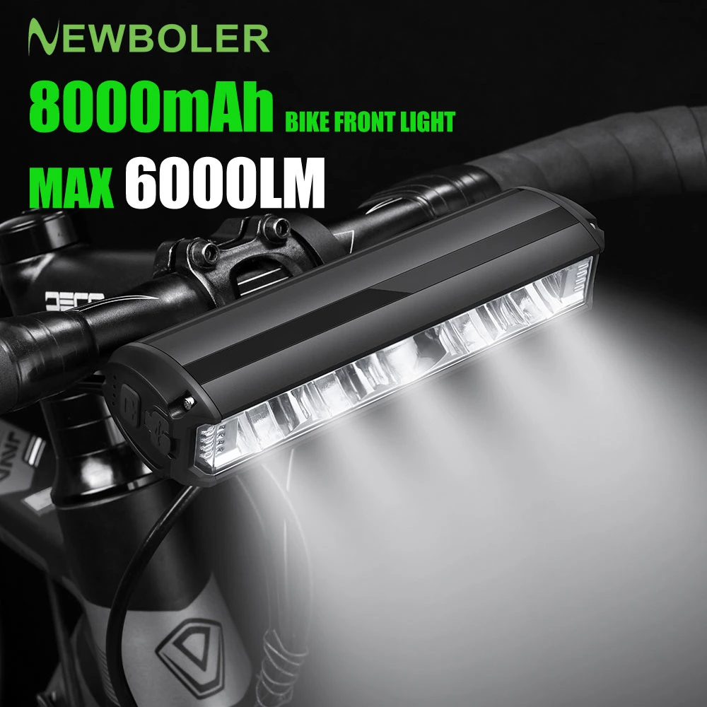 ቢ.ሲ-013 6000 lenmer 8000mah የውሃ መከላከያ ብስክሌት የፊት መብራት